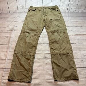 Kavu Double Knee Utility Flat Front Outdoor Pants Khaki Men's Size 36x31
